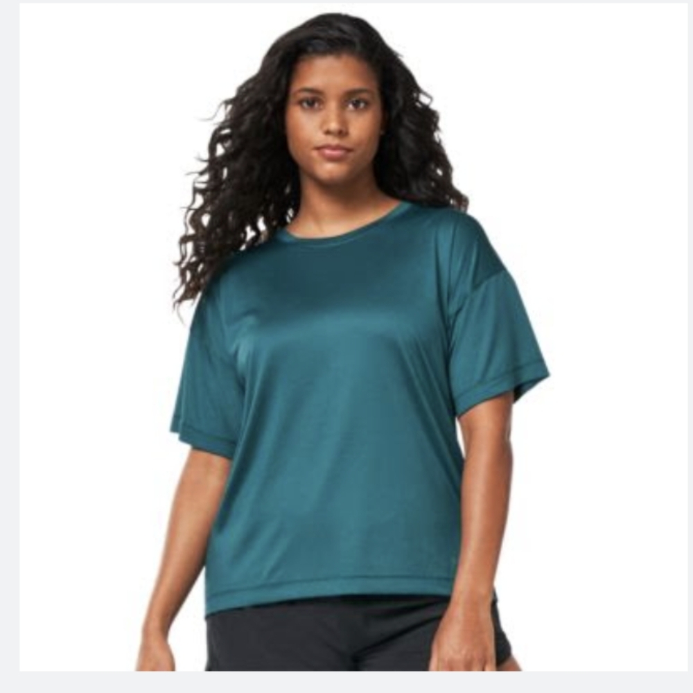 3/$15! FWD Women's Drop Tail Workout T Shirt - Blue Coral